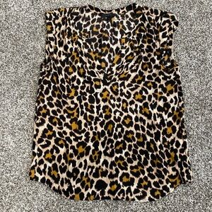 J. Crew animal print sheer blouse